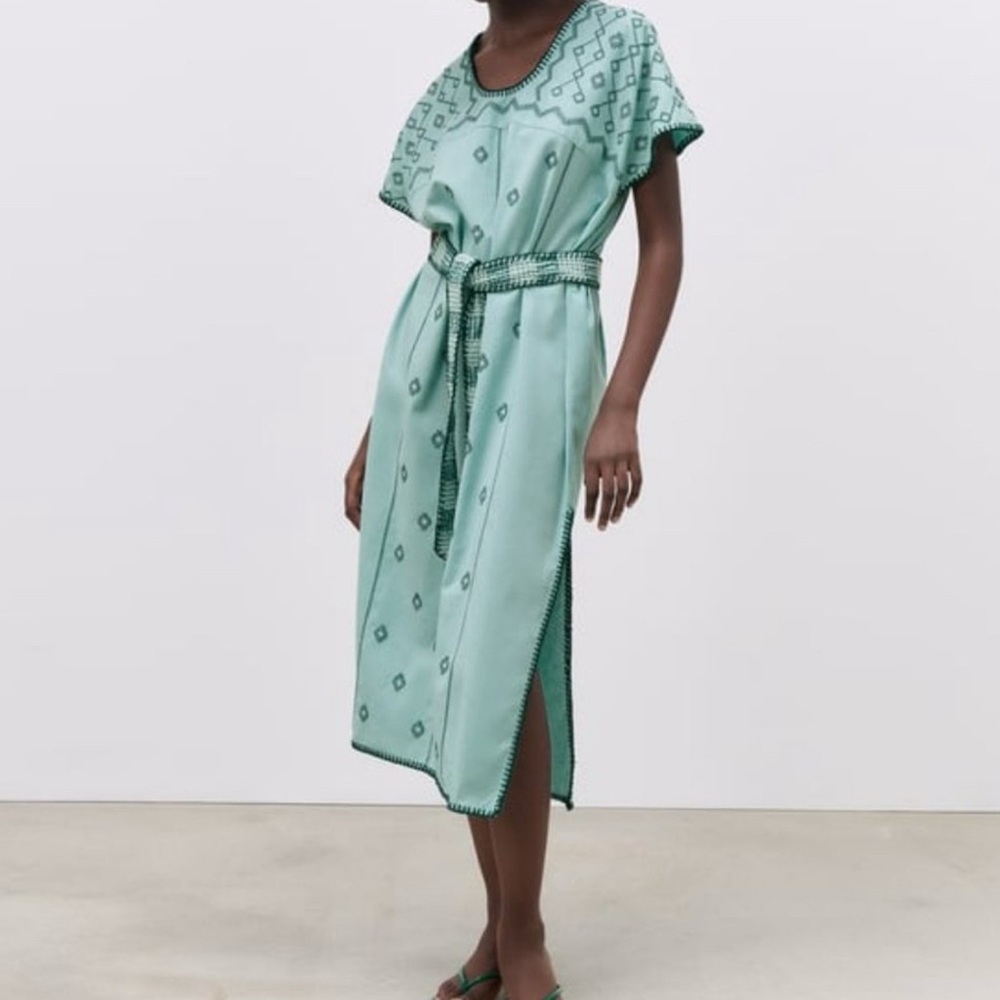 Zara Vintage inspired embroidered tunic dress